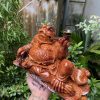 Lư Tổng cóc xông trầm ( gỗ hương  ) - dai-125cmx-rong-27cmx-cao-18cm